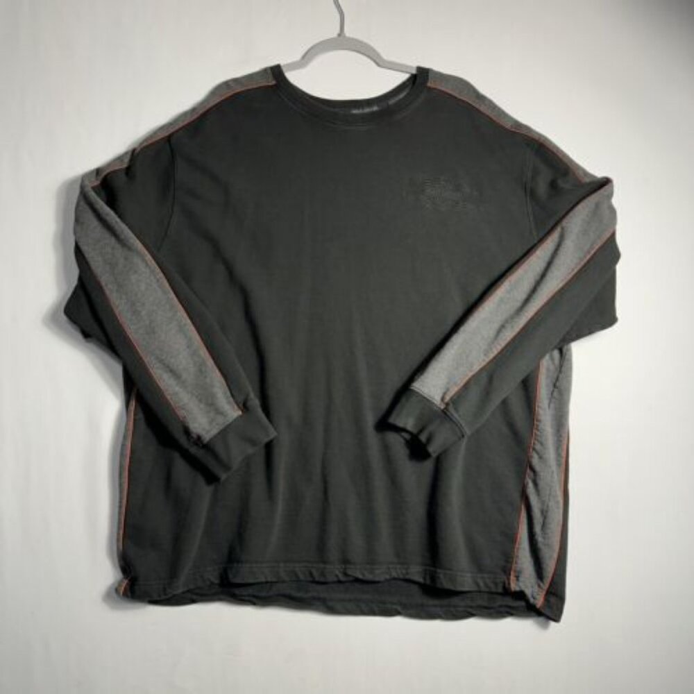 Harley-Davidson Men's Sweatshirt Black Size 3XL Long Sleeve Crew Neck Pullover